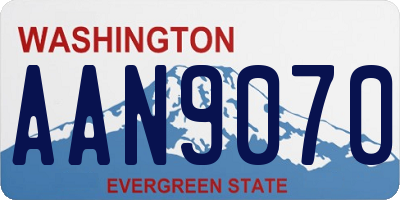 WA license plate AAN9070