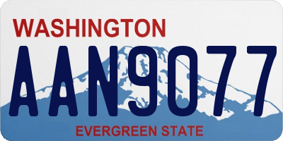 WA license plate AAN9077