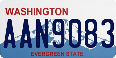 WA license plate AAN9083