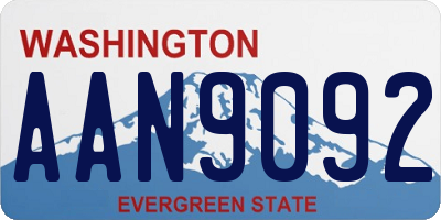 WA license plate AAN9092