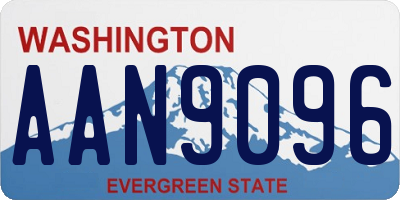 WA license plate AAN9096