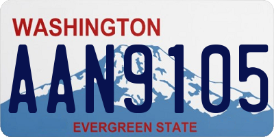 WA license plate AAN9105