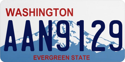 WA license plate AAN9129