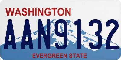 WA license plate AAN9132