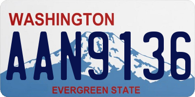 WA license plate AAN9136