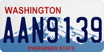 WA license plate AAN9139