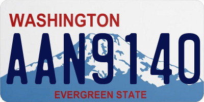 WA license plate AAN9140