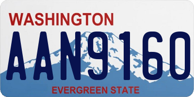 WA license plate AAN9160