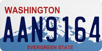 WA license plate AAN9164