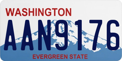 WA license plate AAN9176