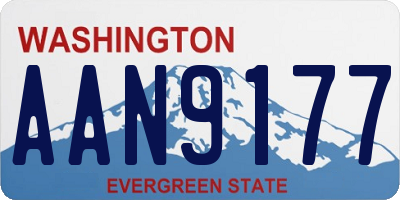 WA license plate AAN9177