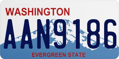 WA license plate AAN9186