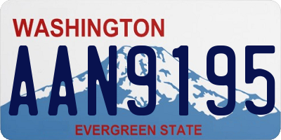 WA license plate AAN9195