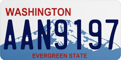 WA license plate AAN9197