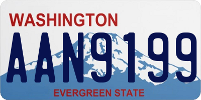 WA license plate AAN9199