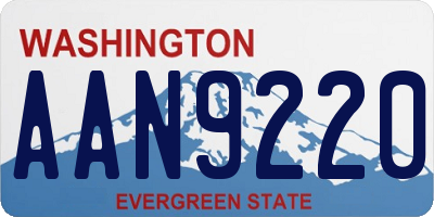 WA license plate AAN9220