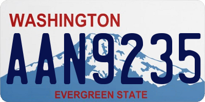 WA license plate AAN9235
