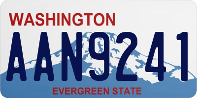 WA license plate AAN9241