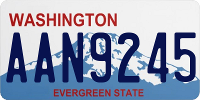 WA license plate AAN9245