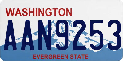 WA license plate AAN9253