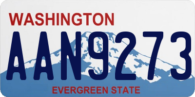 WA license plate AAN9273