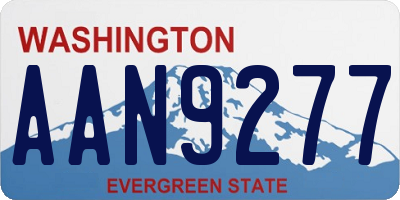 WA license plate AAN9277