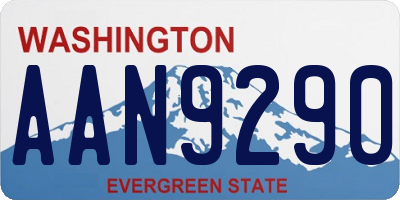WA license plate AAN9290