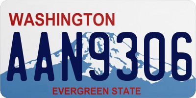 WA license plate AAN9306