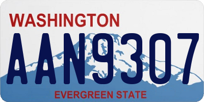 WA license plate AAN9307