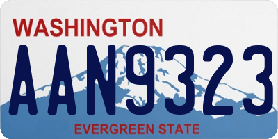 WA license plate AAN9323