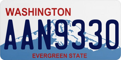 WA license plate AAN9330