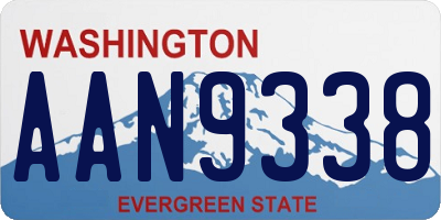 WA license plate AAN9338