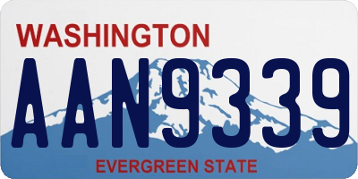 WA license plate AAN9339