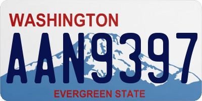 WA license plate AAN9397