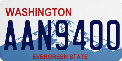 WA license plate AAN9400