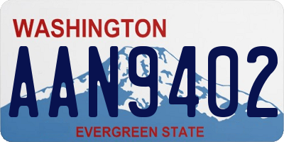 WA license plate AAN9402