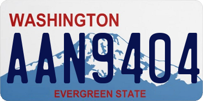 WA license plate AAN9404