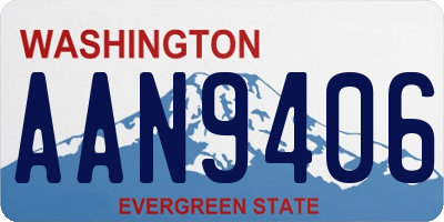 WA license plate AAN9406
