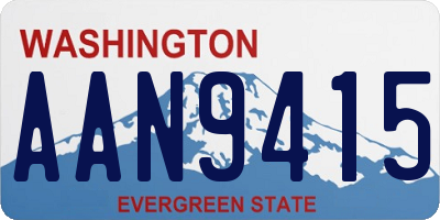 WA license plate AAN9415