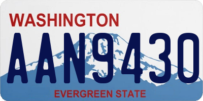 WA license plate AAN9430