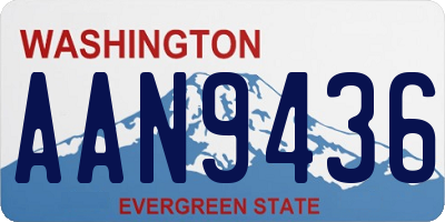 WA license plate AAN9436