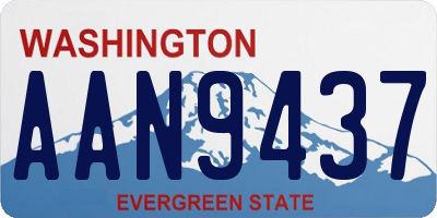 WA license plate AAN9437