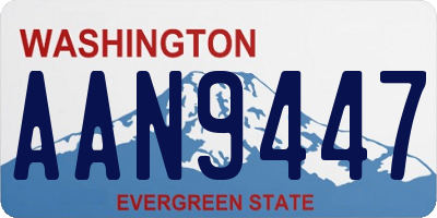 WA license plate AAN9447