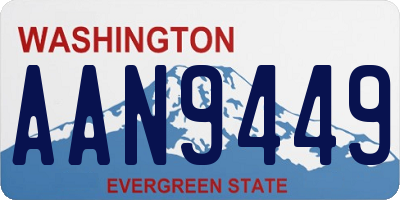 WA license plate AAN9449