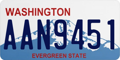 WA license plate AAN9451