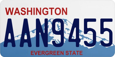 WA license plate AAN9455