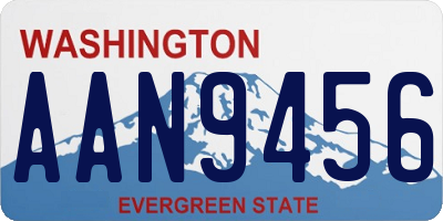 WA license plate AAN9456