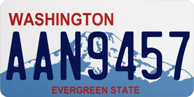 WA license plate AAN9457