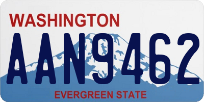 WA license plate AAN9462