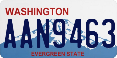 WA license plate AAN9463